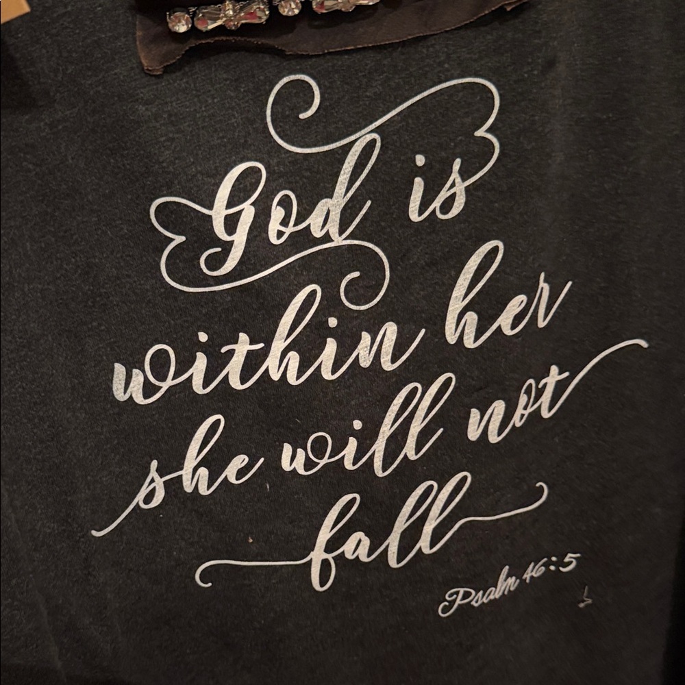 A Rare Bird Graphic Tee with purposeful distress and rhinestone details  - Black - Picture 3 of 14